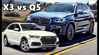 2018 BMW X3 vs Audi Q5  Top MidSize SUVs [upl. by Shamma]