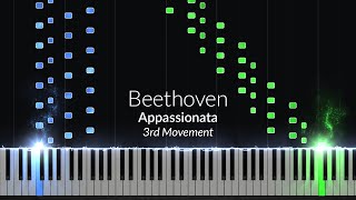 Beethoven  Appassionata 3rd Movement Op 57 No 23 Piano Tutorial [upl. by Nilac]