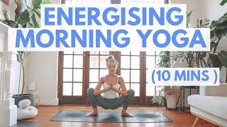 MORNING YOGA FLOW FOR ENERGY 10 Min Yoga Stretch To Wake Up All Levels Practice [upl. by Rosemari808]