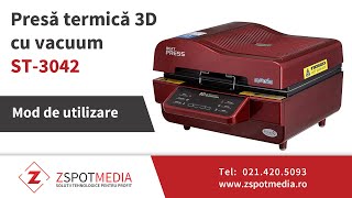 Presa termica 3D cu vacuum  sublimare 3D pe cani [upl. by Naaman378]