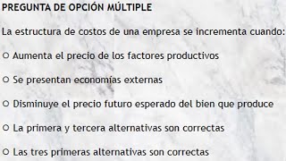 MICROECONOMÍA  Pregunta sobre los costos de producción y estructura de costos [upl. by Atinad]