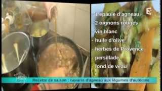 Recette de saison du 27 novembre 2013  Navarin dagneau aux légumes dautomne [upl. by Silsbye]