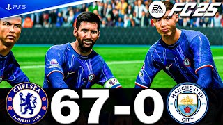 FC 25  MESSI RONALDO MBAPPE NEYMAR ALL STARS  CHELSEA 670 MAN CITY  EA FC 25 [upl. by Spada]