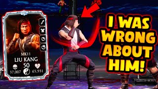 MK11 Liu Kang is INCREDIBLE in MK Mobile Easy STier Character I WAS DUMB [upl. by Siusan]