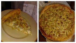 Recette de la tarte à la rhubarbe  A savourer en famille  le bonus de la compote de rhubarbe [upl. by Lledrev]