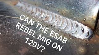 MIG WELDING WITH THE ESAB REBEL 215ic [upl. by Harutak]