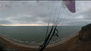 Paragliding Saugatuck Dunes State Park Michigan 360 video [upl. by Ahsiral680]