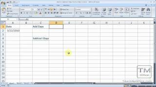 Add or Subtract Days from a Date in Excel [upl. by Stephana]