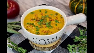 Roasted Kabocha Squash Soup  Vegan amp GlutenFree Recipe [upl. by Derwood644]