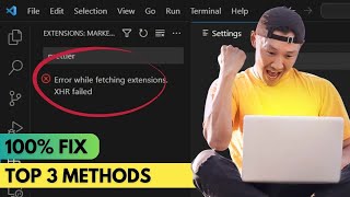 How to fix quotError While Fetching Extensions XHR Failedquot error in VSCode FIXED [upl. by Naujik128]