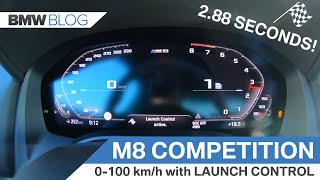 0100 kmh 062mph BMW M8 Competition Coupe  Fastest BMW Ever [upl. by Krigsman]