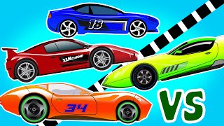 Sports Car  Racing Cars  Cars for Kids  Videos for Children [upl. by Thirzi]