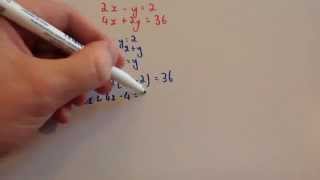 Solving Simultaneous Equations by Substitution  Corbettmaths [upl. by Levon]