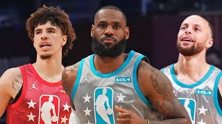 Michael Jordan Peformance at 2022 NBA All Star Game  Greets LeBron Luka and Trash Talks Magic [upl. by Timmy764]