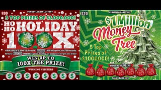 NEW TICKETS ARE HERE PA LOTTERY CHRISTMAS TICKETS PREVIEW SIX NEW TICKETS TO CHECK OUT 🎄🎄🎄🎄🎄 [upl. by Amahs]