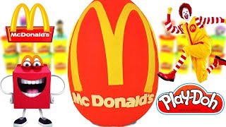 Huevo Sorpresa Gigante De Mc Donalds de Plastilina Play Doh en Español Happy Meal Mc Donalds [upl. by Sergio]