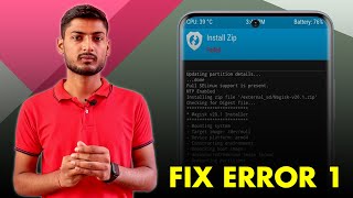 How to Solve Error 1 in TWRP  Error 1 While Installing Magisk amp Custom ROM [upl. by Nnylylloh]