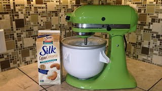 How to Make Cashew Milk Ice Cream in KitchenAid Ice Cream Bowl🍨🍦💕 [upl. by Maggio]