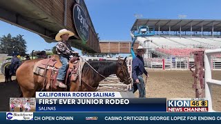 California Rodeo Salinas Junior Rodeo inaugural attracted little ones across the state [upl. by Aihsemot737]