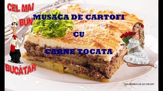 Musaca de cartofi cu carne tocatã [upl. by Burdett]