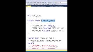 UNIQUE KEY IN SQL  SQL UNIQUE Constraint  SQL Server Tutorial for Beginners in Hindi2024 [upl. by Aillimac442]