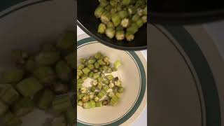 Fresh frozen okra to Air Fryer food healthydiet gardening [upl. by Lovett]