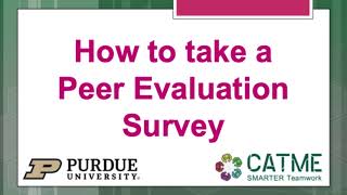 How to Take a Peer Evaluation Survey for students [upl. by Yojal859]