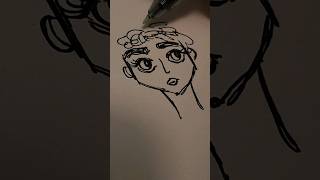 Trust the process 👀✨️ new closeup art shortsfeed face sketch doodle pen [upl. by Idac]