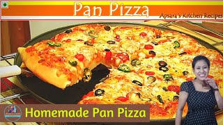 Pan Pizza  Pizza without Microwave and Oven  how to make pizza at home  Spicy Pizza Cheese pizza [upl. by Barri]