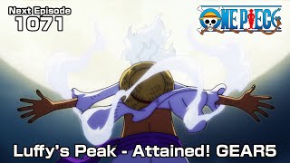 ONE PIECE episode1071 Teaser quotLuffys Peak  Attained GEAR5quot [upl. by Sunday]