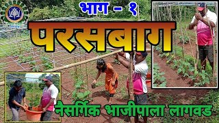 नैसर्गिक परसबाग  भाजीपाला लागवड भाग १ZBNFvegetable Home Graden parasbag bhajipala lagvad [upl. by Eimme]