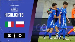 Italy vs Poland  U17 EURO Finals Bitesize Highlights  May 21 2024 [upl. by Enhpad]