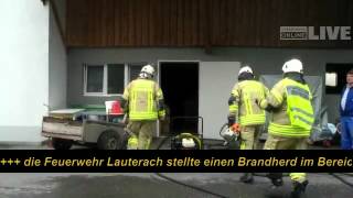 Lauterach Wohnungsbrand in der Kirchstraße [upl. by Inail250]