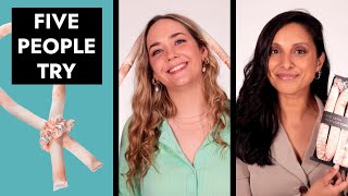 5 People Try Heatless Curls  Does this affordable Kitsch kit work [upl. by Mariquilla]