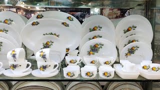 arcopal Marbal dinner set at wholesale market Faisalabad [upl. by Chick567]