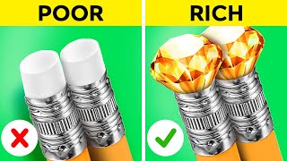 NEW 123 GO Rich vs Poor Art Challenge Who Draws Better Awesome Hacks [upl. by Nhojleahcim]