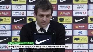 TITO VILANOVA  Muere Tito Vilanova a los 45 años [upl. by Theadora]