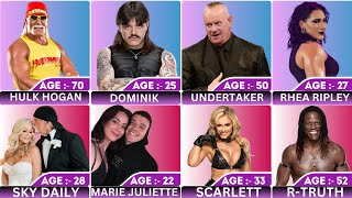 WWE Wrestling Couples REAL AGES Revealed Comparison [upl. by Garreth]