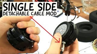 Grado SR headphones single side detachable cable MOD DIY [upl. by Eiramacissej]