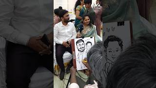 Live caricature by Surendar Book your events now  9677036054wedding reception VELVOM [upl. by Oisorbma]