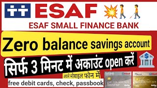 ESAF Small Finance Bank Account Opening Online  esaf small finance bank account open kaise kare [upl. by Ecydnak]