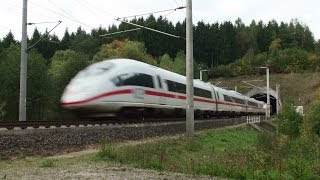 ICE Schnellfahrstrecke SFS NBS am Tunnel Wahnscheid und HimmelbergZug trainfart train [upl. by Cowie628]