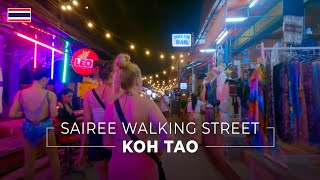 Koh Tao Sairee Walking Street Walking Tour 202308214K [upl. by Alicirp]