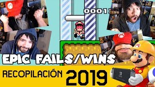 EPIC FAILSWINS ZETASSJ 2019  Recopilación Super Mario Maker 2 y 1 [upl. by Steffy]