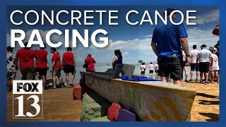 Universities compete in national concrete canoe championship at Utah Lake State Park [upl. by Oakie]