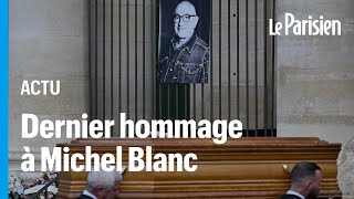 Obsèques de Michel Blanc  les fans et les membres du Splendid lui ont rendu hommage [upl. by Esenej]