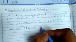 Probability  4 Axiomatic Definition of Probability [upl. by Eessac]