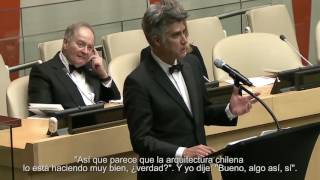 Discurso de Alejando Aravena  Ceremonia Premio Pritzker 2016 [upl. by Shirline]