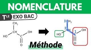 NOMENCLATURE chimie organique 🎯 Exercice BAC Chimie [upl. by Etireuqram]