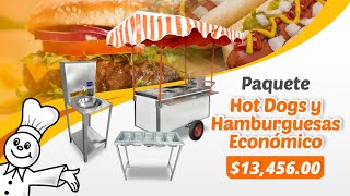 carrito para hot dog y hamburguesas económico [upl. by Innis904]